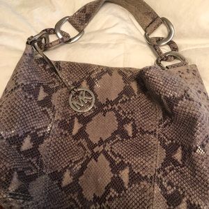 Michael Kors Hobo style python bag